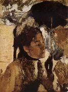 The Woman Play Parasol, Edgar Degas